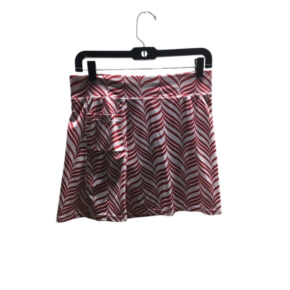 Running Skirts Skort Women's Size 6 Red White Stripes Stretch Sweatwicking - Picture 1 of 6